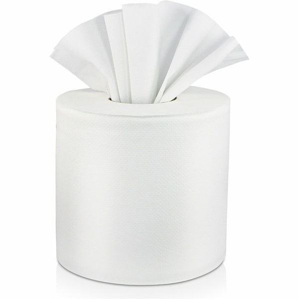 Livi Center-Pull Towels - 2 Ply - 7in Width x 10.90in Length - 605 Sheets/Roll - 2 63/64in Core - White 45784 - main