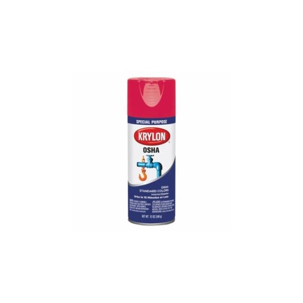 Krylon Industrial OSHA Safety Color Spray Paint, 12 oz Fill, Aerosol Can, Safety Red, Gloss, 6PK 425-K02116777 - main