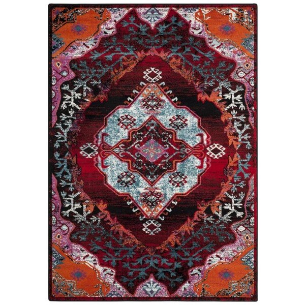 Safavieh 4 x 6 ft. Cherokee Power Loomed Medium Rectangle Area RugLight Blue & Red CHR912B-4 - main