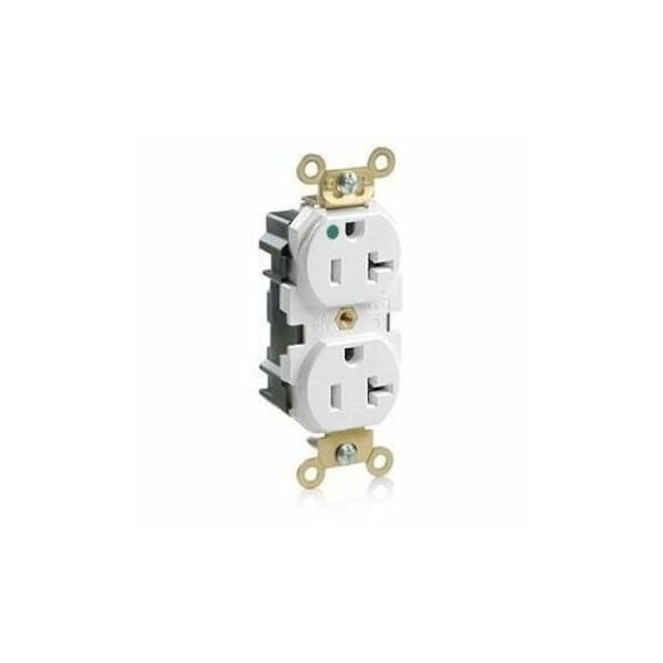 Leviton Lev-Lok Hospital Grade-MRI Duplex Receptacle, 20 Amp, 125 Volt MRI20-W - main