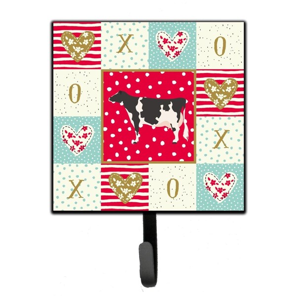 Carolines Treasures 4.25 x 1 x 7 in. Holstein Cow Love Leash or Key Holder CK5249SH4 - main