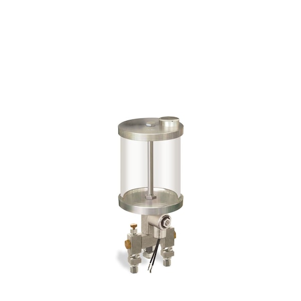 Oil-Rite 1 qt Capacity Multiple Feed Electro Lubricator w/Acrylic Reservoir - 2, 1/4in. OD Tube, 120V/60Hz B3152-032A021206B111GW - main