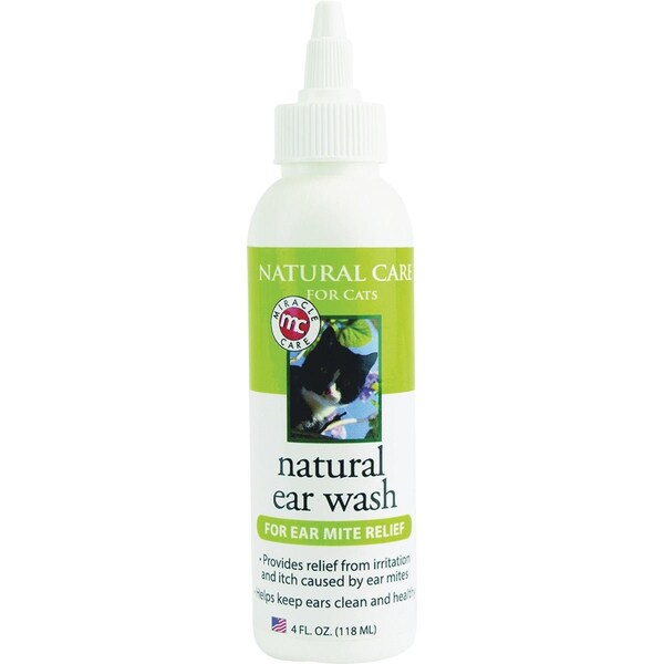 Miracle Care 4 Oz. Mite Relief Natural Ear Wash for Cats 424068 - main