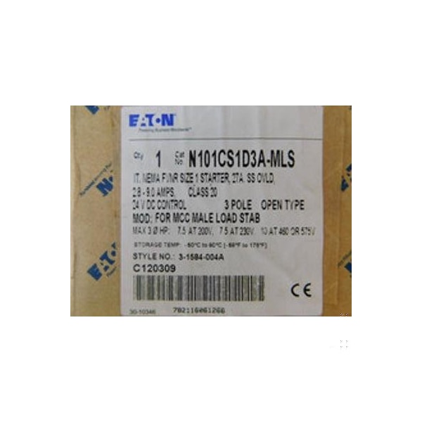 Eaton Non-Reversing Starters 3P 27A 24V N101CS1D3A-MLS - main