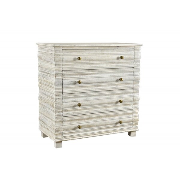 Homeroots 60" White Wash Solid Wood Seven Drawer Dresser 489214 - main