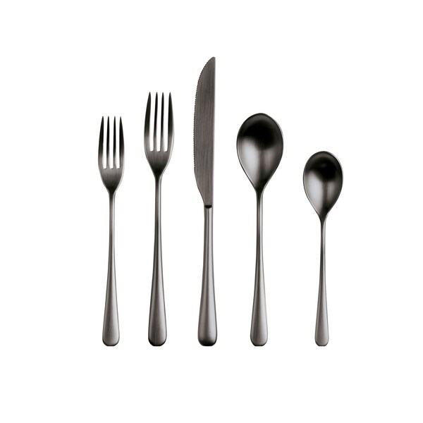 Mepra Neve Flatware Set - 5 Pieces - Ice Black 102522005ION - main