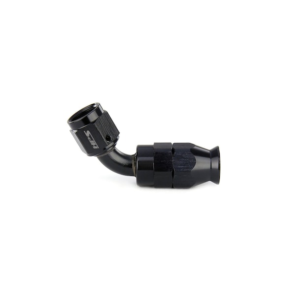 Hps Performance 60 deg. -8 Compression Teflon Hose End to AN Female for Stainless Steel Reinforced PTFE Hose, Black 350-6008 - main