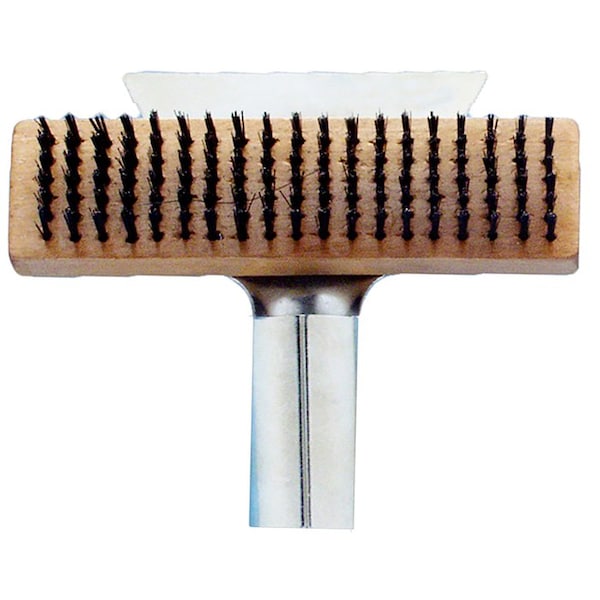 Wire Brush 6 x 19 Row Premier Z-Pro Wood Block with Scraper 619SC - main