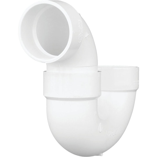 Charlotte Pipe And Foundry 3'' White PVC P-Trap PVC 00706X 1000HA - main