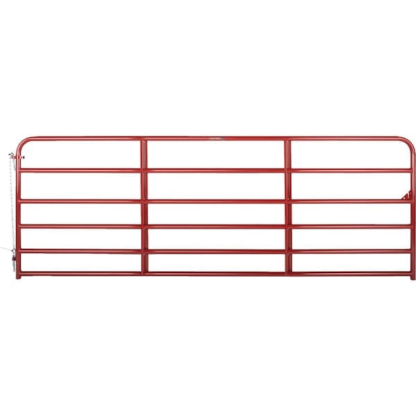 Tarter 50'' H.x12 ' L.x1-3/4'' Tube Diameter Red Economy Tube Gate 6ER12 - main