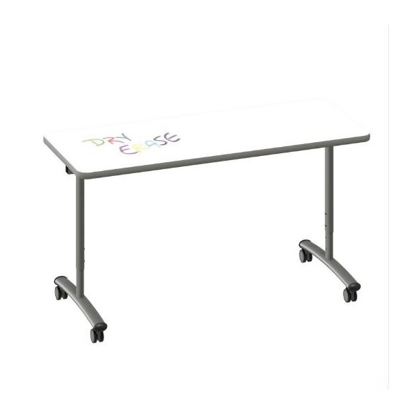 Correll Rectangle Premium Sit To Stand Dry Erase Flip Top Table, 60 in W, 28 in to 38 in H FTS2460DE-80-14-13 - main