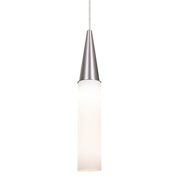 Besa Lighting Besa Metro 16 Pendant, Opal Matte, Satin Nickel Finish, 1x 60W MAX E26 Base 1JT-METRO16-SN - main