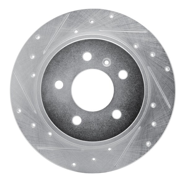 Dynamic Friction Co DFC Brake Rotor - Drilled and Slotted - Silver 631-45013L - main