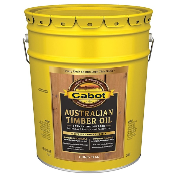 Australian Timber Oil 5 Gal Cabot Honey Teak Triple Oil Protection 3458 - main