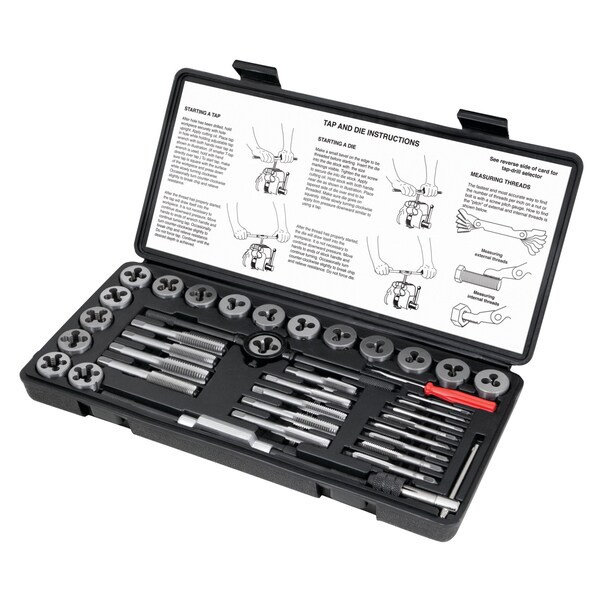 Performance Tool TAP&DIE SET SAE MTL 40PC W4001DB - main