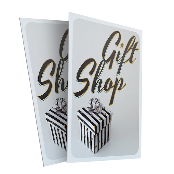 Signmission Gift Shop, Plastic Signs Only 24 Inch x 36 Inch, Corrugated Plastic, 2PK CSB-2436-2PACK-30381 - main