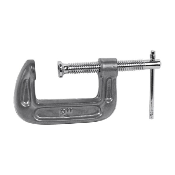 Dendesigns 2 in. x 2 in. Ductile Iron 8 lbs Capacity Gray Handscrew C-Clamp DE1738934 - main