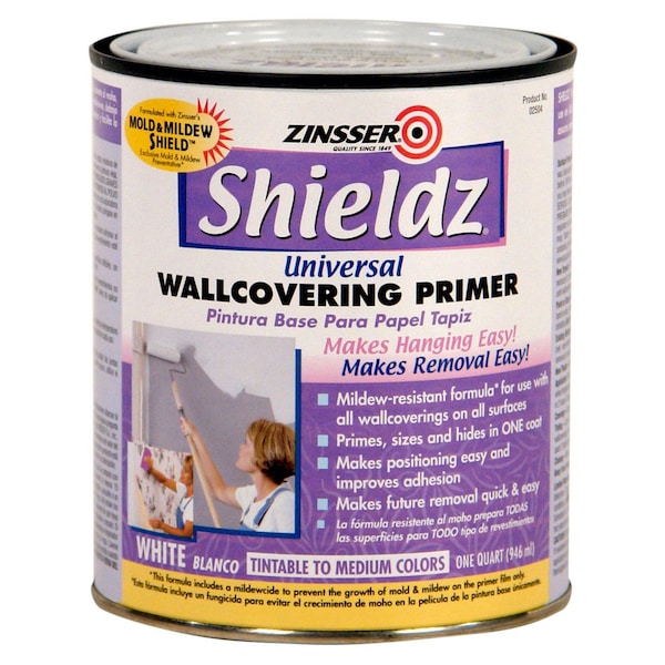 Zinsser ShieldZ Universal Wallcovering Primer, White, 1 Quart 2504 - main