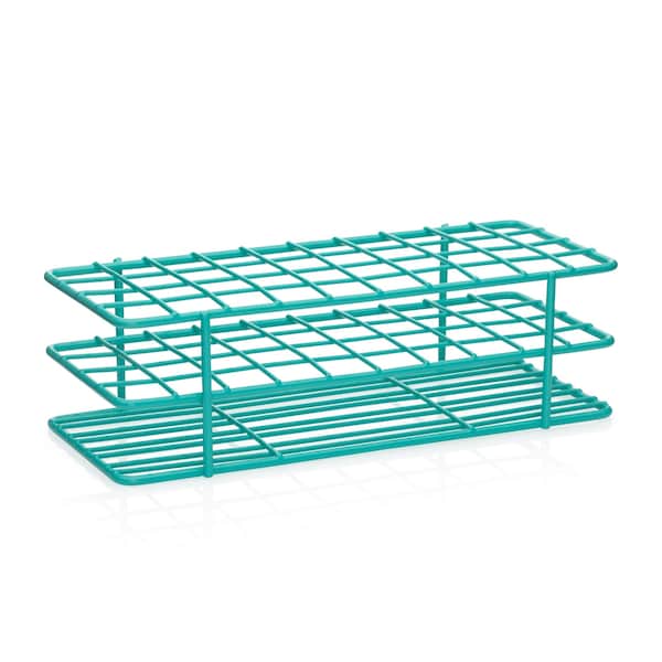 United Scientific Coated Wire Rack, 13-16 mm Tubes, 40 Place, Teal CWRTT04 - main