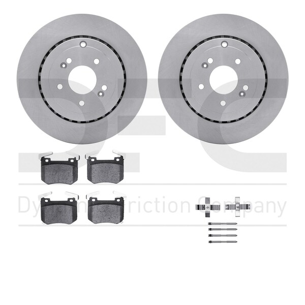 Dynamic Friction Co DFC Brake Rotor with 5000 Brake Pads and Hardware Kit 6512-21193 - main