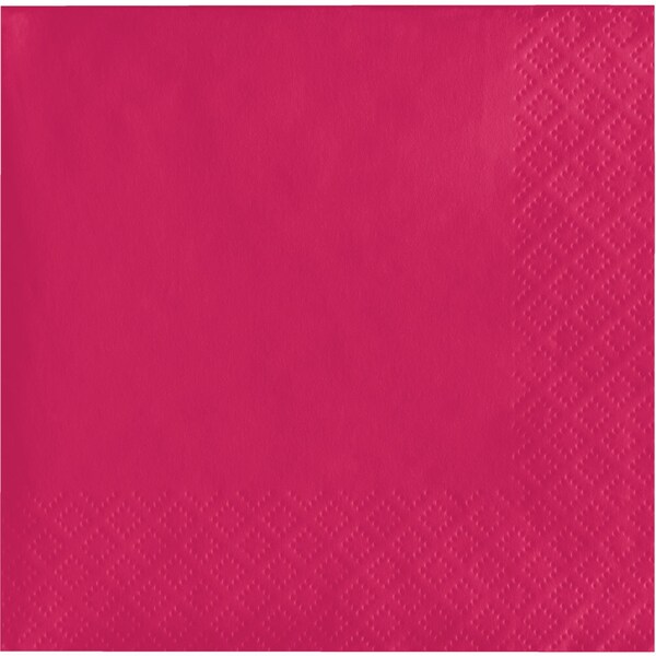 Touch Of Color Hot Magenta Pink Beverage Napkins, 5"x5", 600PK 139197154 - main