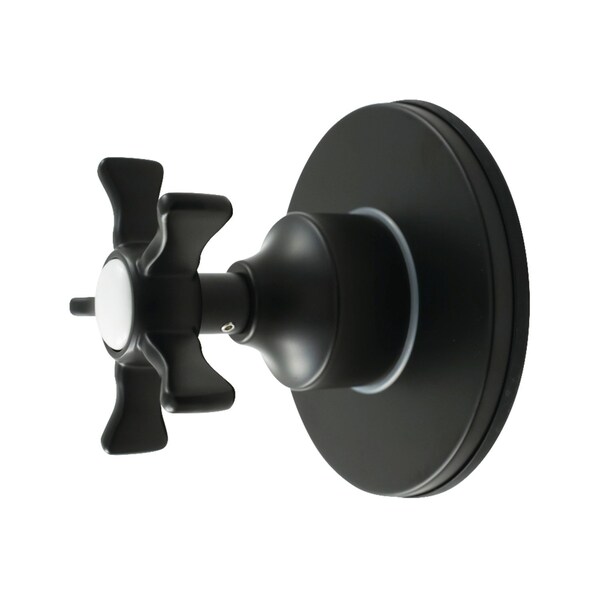 Kingston Brass Single-Handle Six-Way Diverter Valve with Round Trim Kit, Matte Black KS4030NX - main