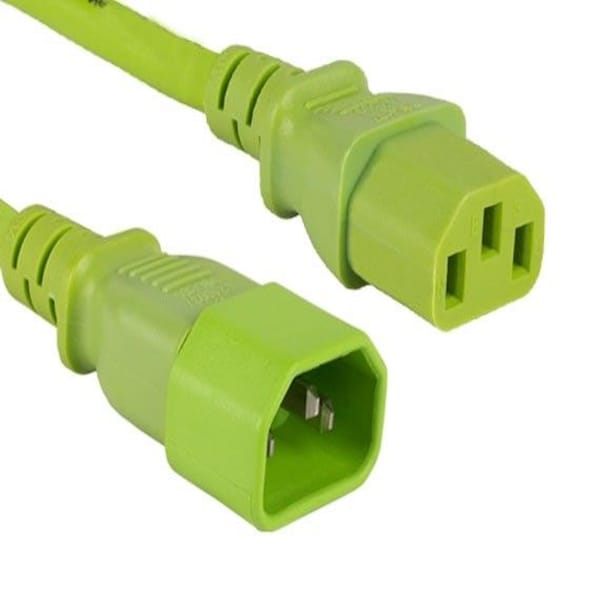 Sanoxy 3ft 18 AWG Computer Power Extension Cord IEC320 C13 to IEC320 C14, Green SNX-CBL-LDR-PW131-4203 - main