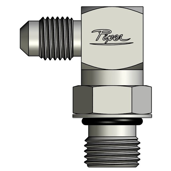 Piper Male JIC to Male O-Ring Boss Adjustable 90 Degree Elbow 3/8in. Male JIC-1/2in. Male O-Ring Boss 0790-06-08 - main