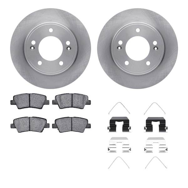 Dynamic Friction Co DFC Brake Rotor with 5000 Brake Pads and Hardware Kit 6512-03322 - main