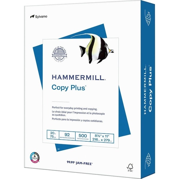 Hammermill Copy Plus 85x11 Copy Multipurpose Paper White, 500PK HAM105007 - main