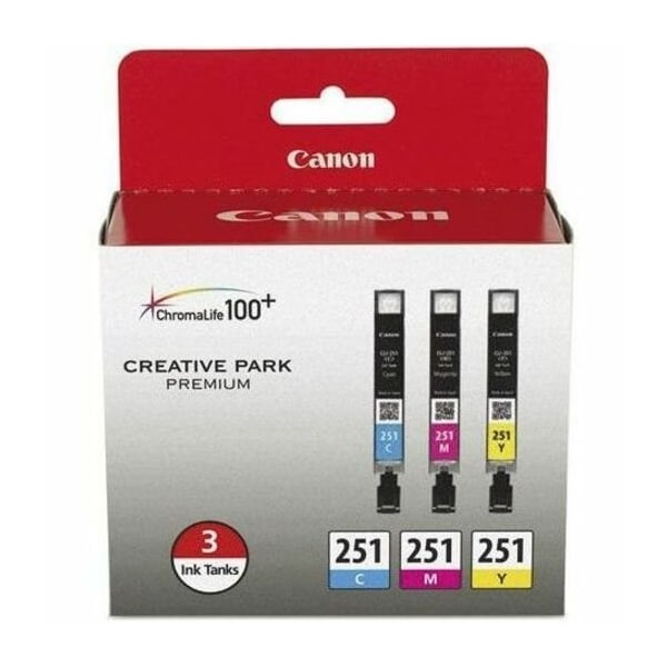 Canon Inkcart, Cli-251, Cyan/Magenta/Yellow, PK12 6514B009 - main
