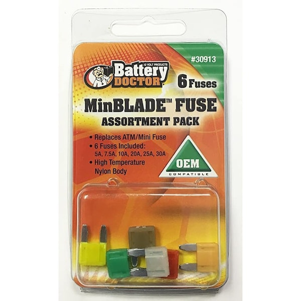 Battery Doctor Automotive Fuse Kits, ATM/Mini Series, 5A to 30A, Not Rated 30913 - main