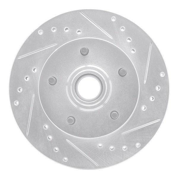 Dynamic Friction Co DFC Brake Rotor - Drilled and Slotted - Silver 631-47004R - main