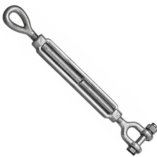 Hyw Products Drop Forged Hot Dipped Galvanized Steel Turnbuckle 1/4in x 4in Eye/Jaw 1011144 - main