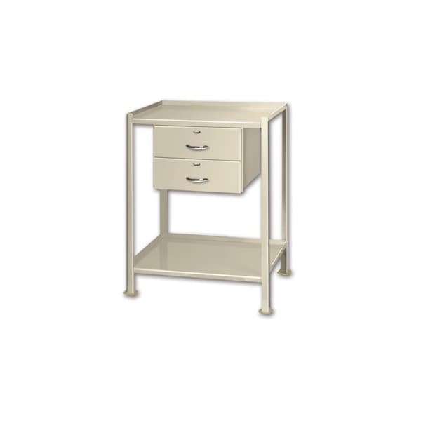 Pucel Utility Table, 2 Drawer, 19 in W x 25 in D x 34 in H, Gray TU-1925-2-2D-C3 - main