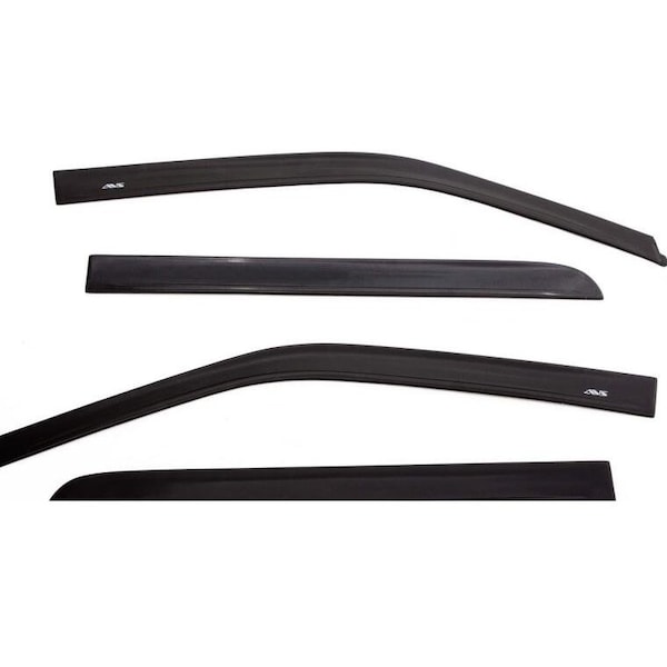 Ventshade Rainguards, Aerodynamic Design, In-Channel, Tape-On, Smoke, Acrylic, Set Of 4 194818 - main