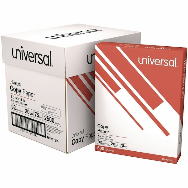 Universal Paper, Xero 20lb., LtrWhite, 5Rm/Cn, 5PK UNV11289 - main