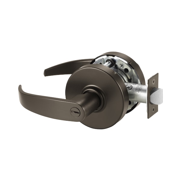 Sargent Privacy F76A Cylindrical Lever Lock Grade 1 with P Lever and L Rose with ASA Strike Dark 10XU65LP10BE - main