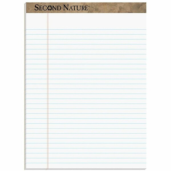 Tops Business Forms TOPS, SECOND NATURE RECYCLED PADS, WIDE/LEGAL RULE, 8.5 X 11.75, WHITE, 50 SHEETS, DOZEN 74880 - main