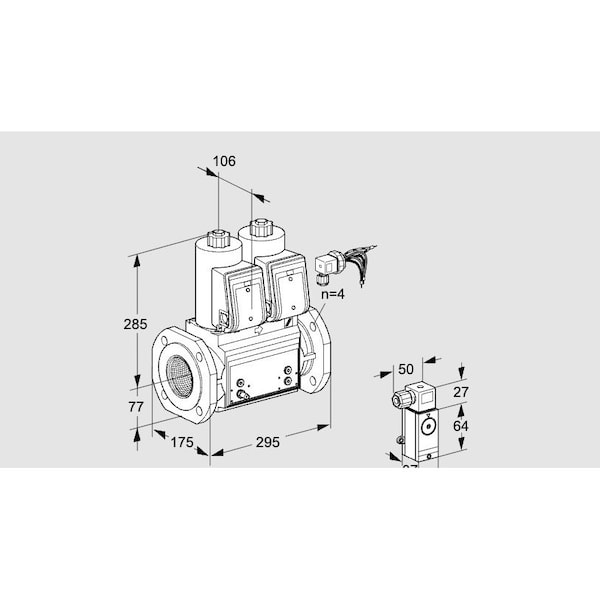 Honeywell Kromschroder Gas Solenoid Valve – NC, 500 mbar, IP65, VCS Series KS88203308 - main