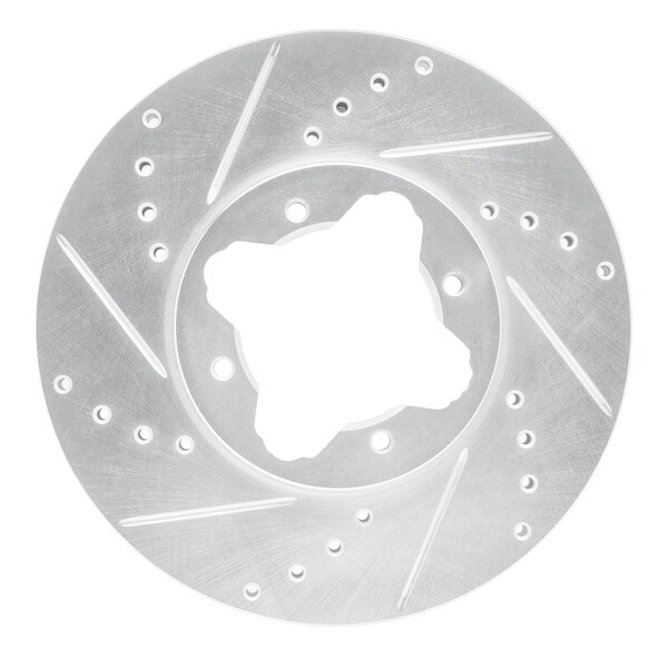 Dynamic Friction Co DFC Brake Rotor - Drilled and Slotted - Silver 631-58006L - main