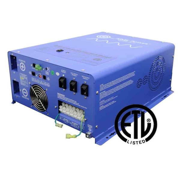 Aims Power 6000 WATT PURE SINE INVERTER CHARGER 24Vdc TO 120/240Vac OUTPUT LISTED TO UL and CSA PICOGLF6024240SUL - main