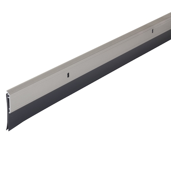 M-D Building Products 36 in. Satin Nickel Aluminum and Vinyl Heavy-duty Screw-on Door Sweep 48996 - main
