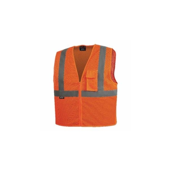 Pioneer 6921U/6922U Hi-Vis Zip-Up Safety Vest, Size M, Orange, 25PK 852-V1060450U-M - main