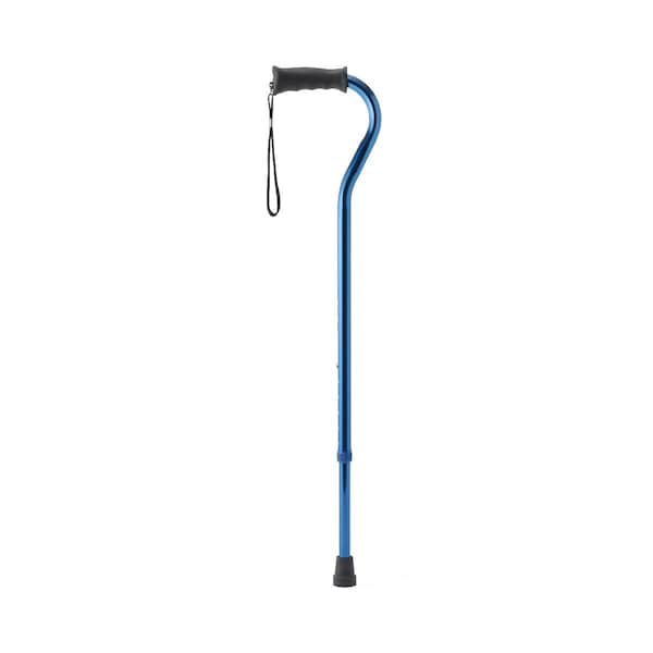 Medline Aluminum Offset Cane with Gel Grip, Blue MDS86440BLH - main