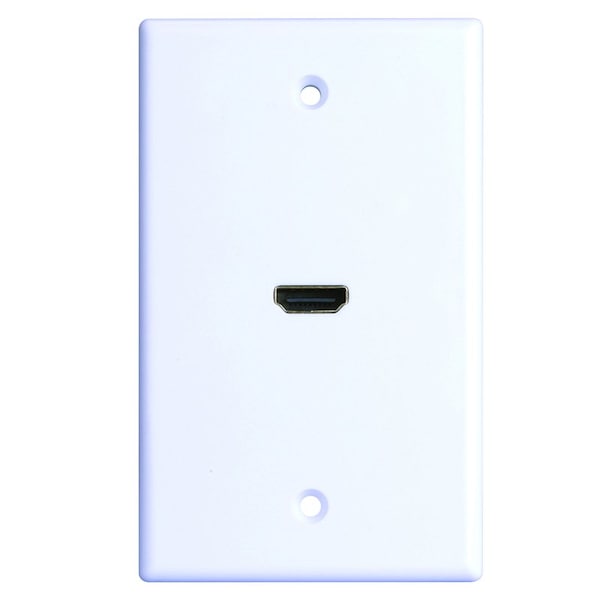 Monster Cable Just Hook It Up White 1 gang Plastic HDMI Wall Plate 140013-00 - main