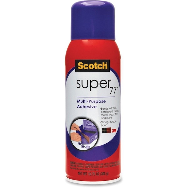 3M Spray Adhesive, Super 77 Series, Clear, 16.75 oz, Aerosol Can SUPER 77 - main