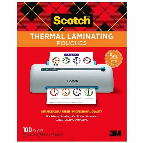 Scotch Pouch, Thermal Laminator, 5mm, PK100 TP5854-100 - main