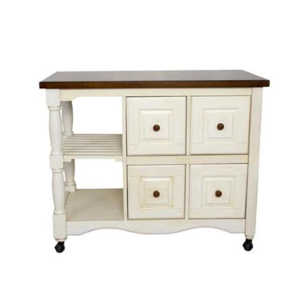 Fine-Line Andrews Four Drawer Kitchen Cart FI3293386 - main