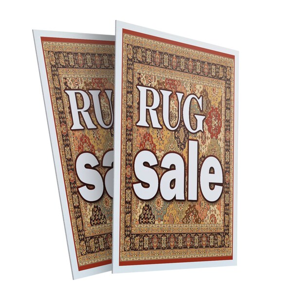 Signmission Rug Sale, Plastic Signs Only 24 Inch x 36 Inch, Corrugated Plastic, 2PK CSB-2436-2PACK-Rug Sale - main